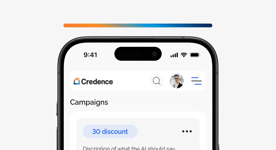 Credence product screens