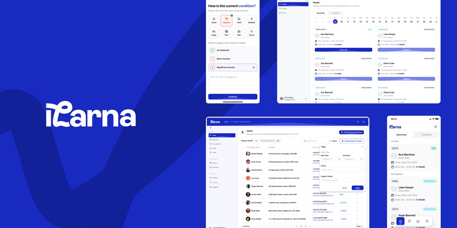 ilarna product screens