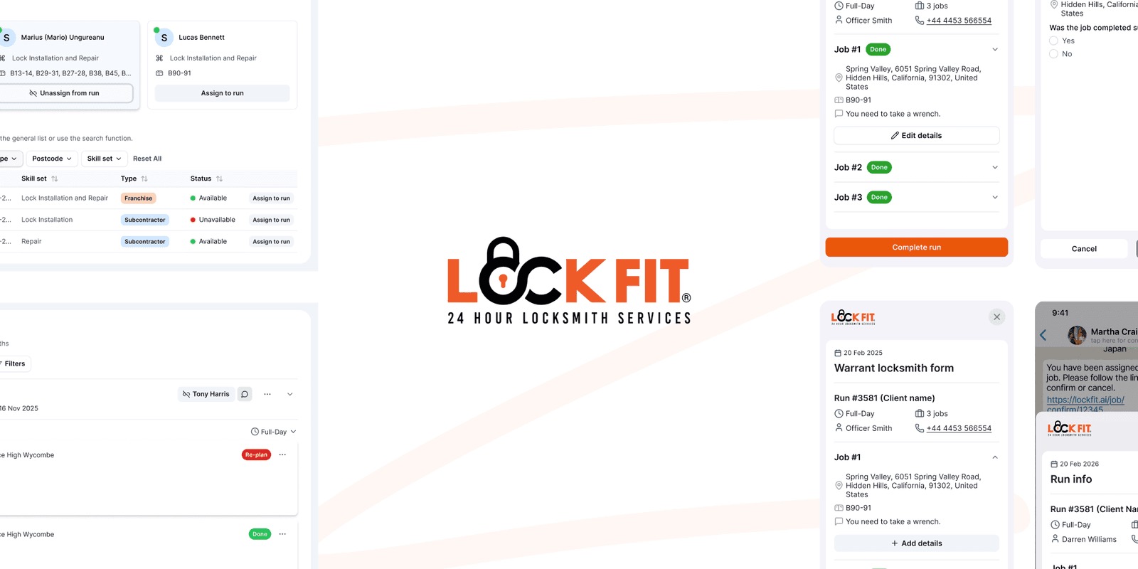 LockFit product screens